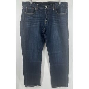 Lucky Brand 221 Original Straight Jeans Tag 38 Measure 40/33 Stretch Mid Wash